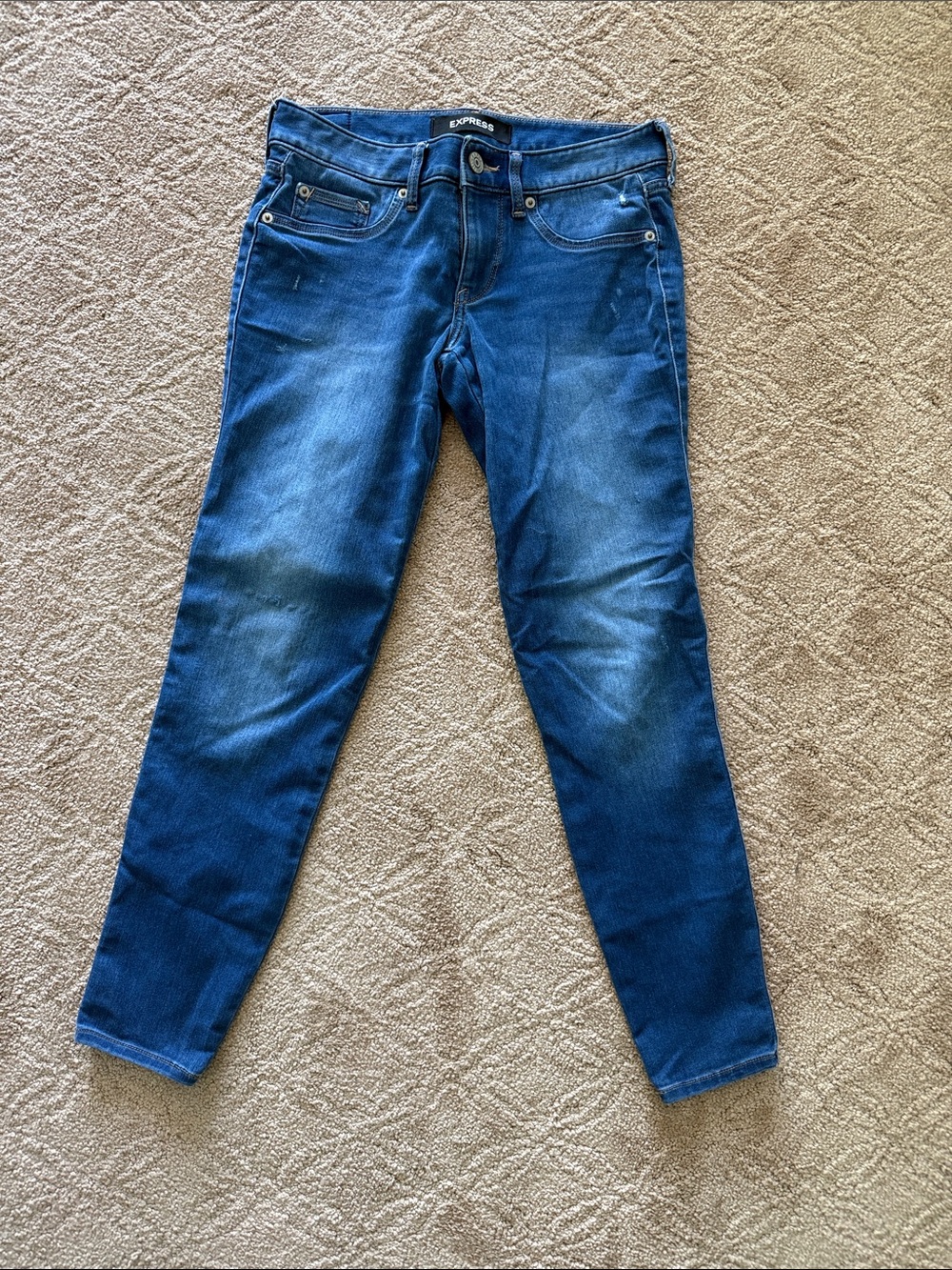 Express Women's Blue Skinny Jeans